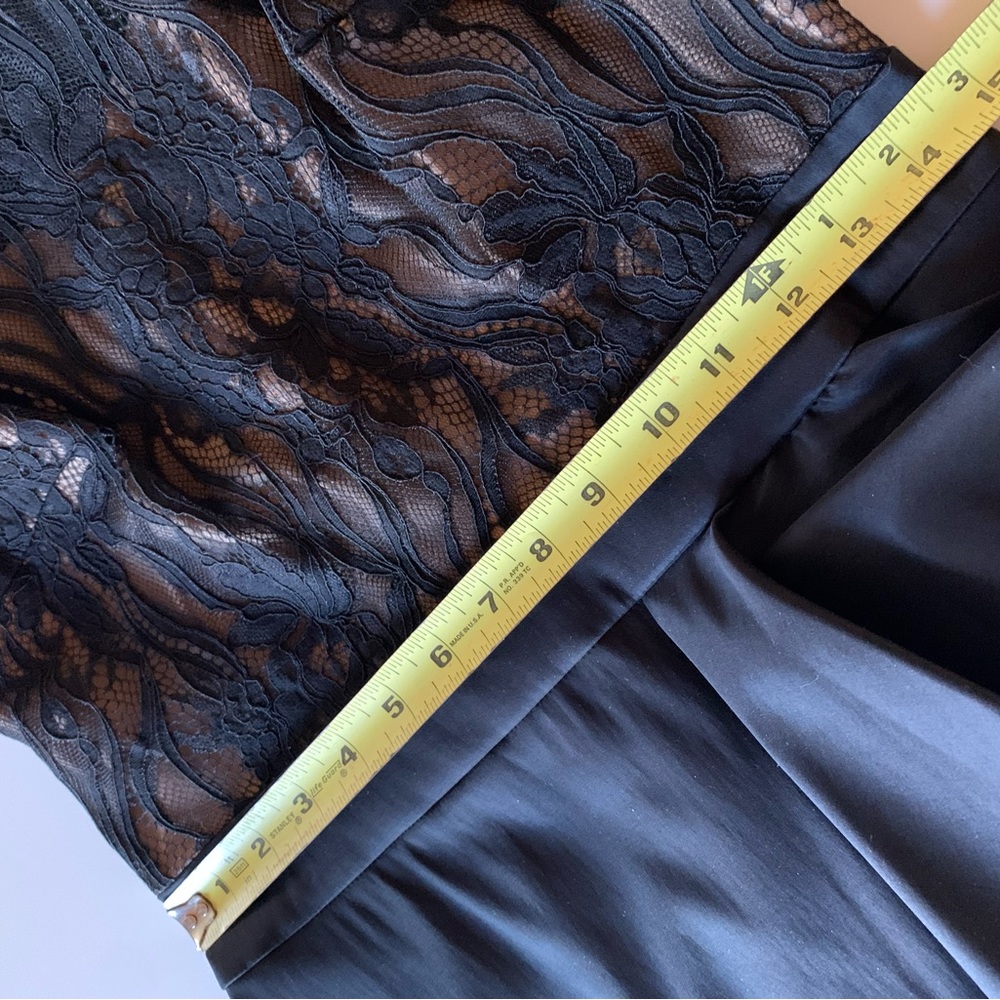 Beautiful Sexy Party Dress with Slit. Lace bodice & sleeves.Never Worn - Picture 10 of 12
